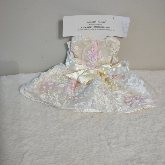3 American Princess For "18" Girl Doll Dresses Special Occasions Cream&Pink "14" - Picture 7 of 14